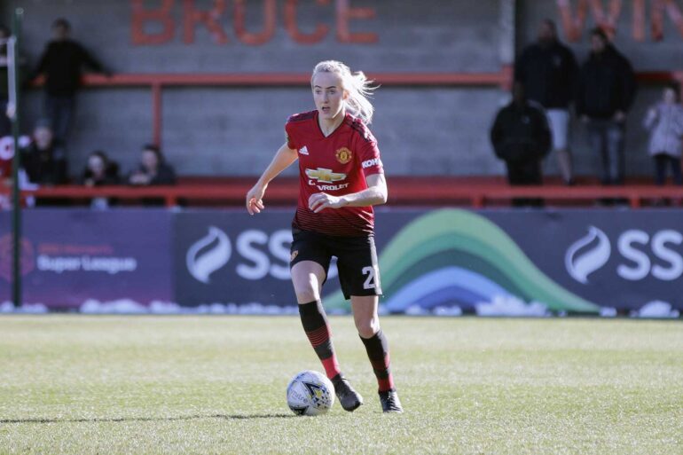 Manchester United center back Millie Turner. (James Boyes / James Boyes from UK [CC BY 2.0 (https://creativecommons.org/licenses/by/2.0)])