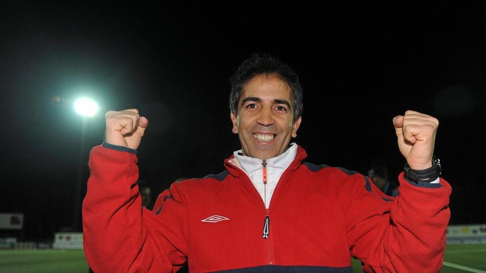 Farid Benstiti, head coach of Olympique Lyon in 2010. (UEFA / Sportsfile)