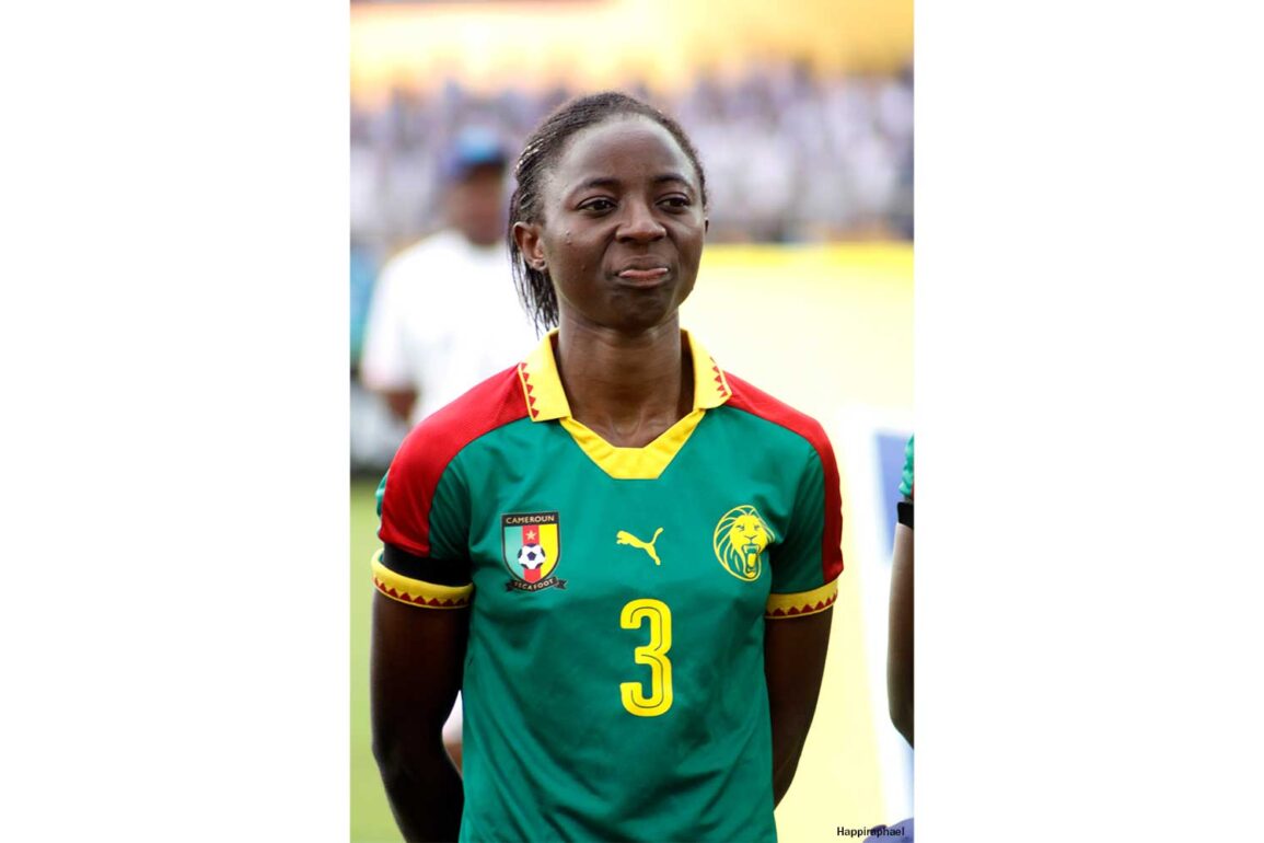 Ajara Nchout, forward for Cameroon. (Happiraphael / CC BY-SA (https://creativecommons.org/licenses/by-sa/4.0))