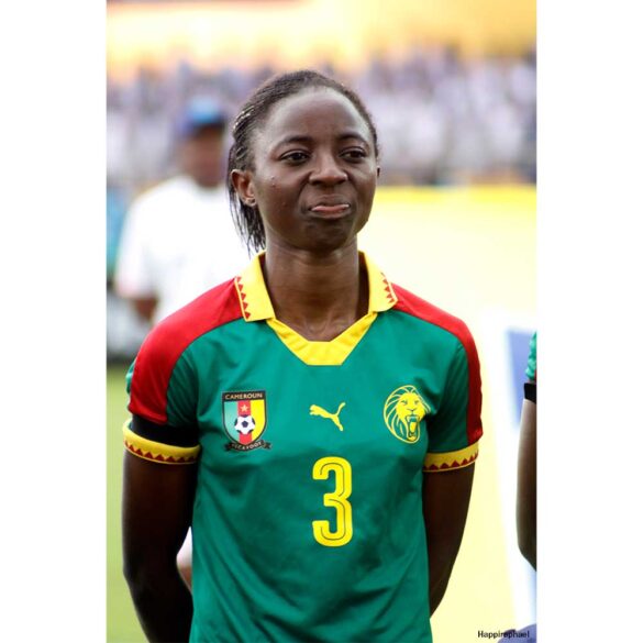 Ajara Nchout, forward for Cameroon. (Happiraphael / CC BY-SA (https://creativecommons.org/licenses/by-sa/4.0))