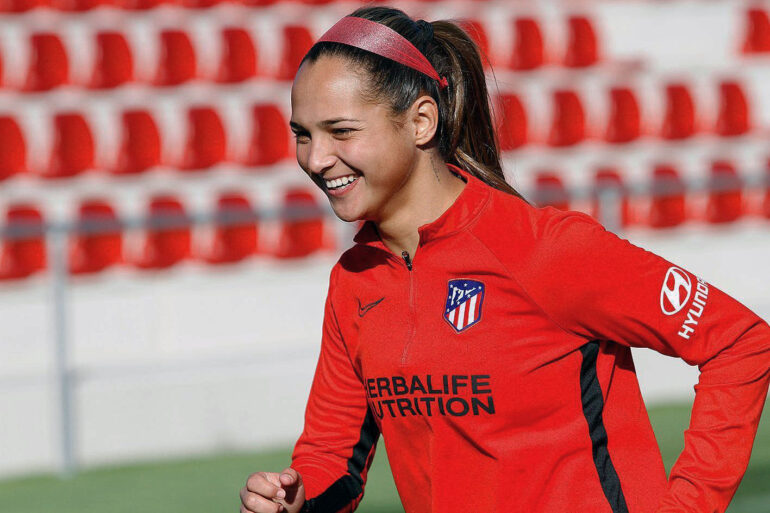 Deyna Castellanos playing for Atletico Madrid. (Atletico Madrid)