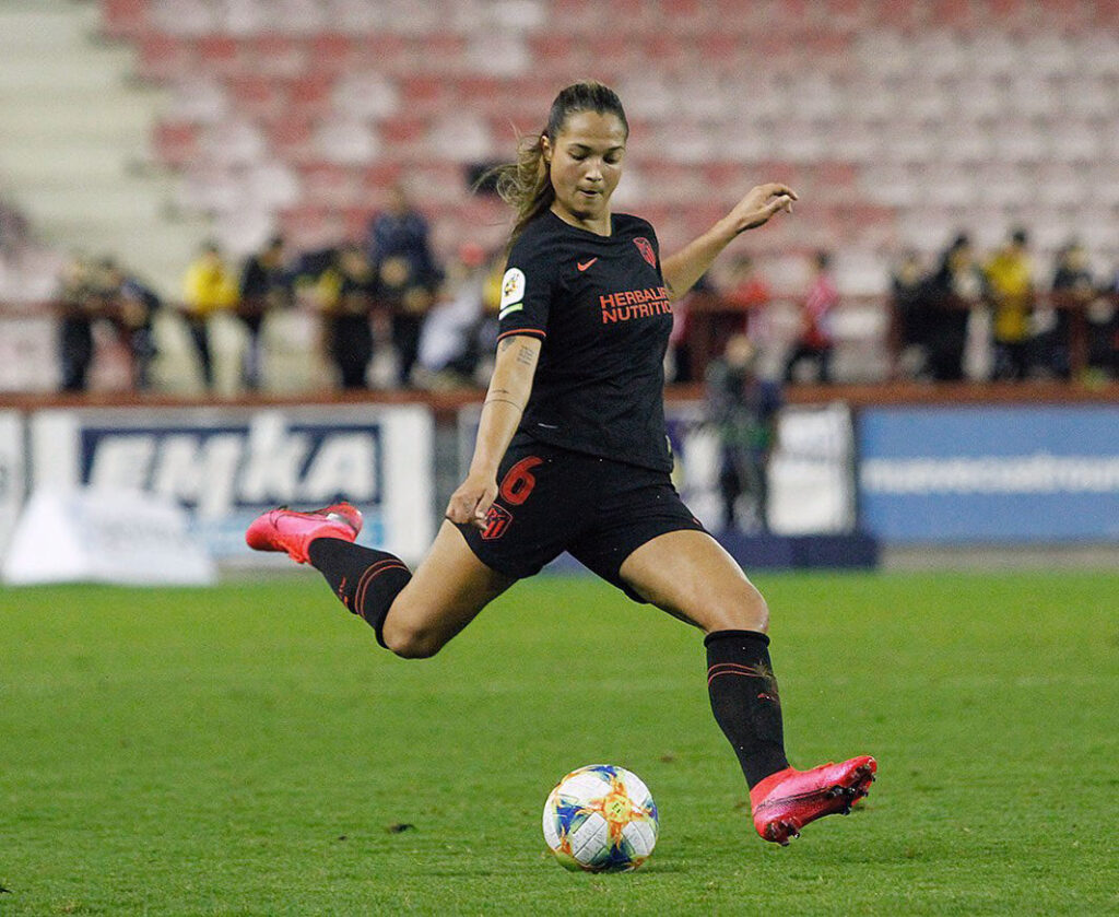 Deyna Castellanos playing for Atletico Madrid. (Atletico Madrid)