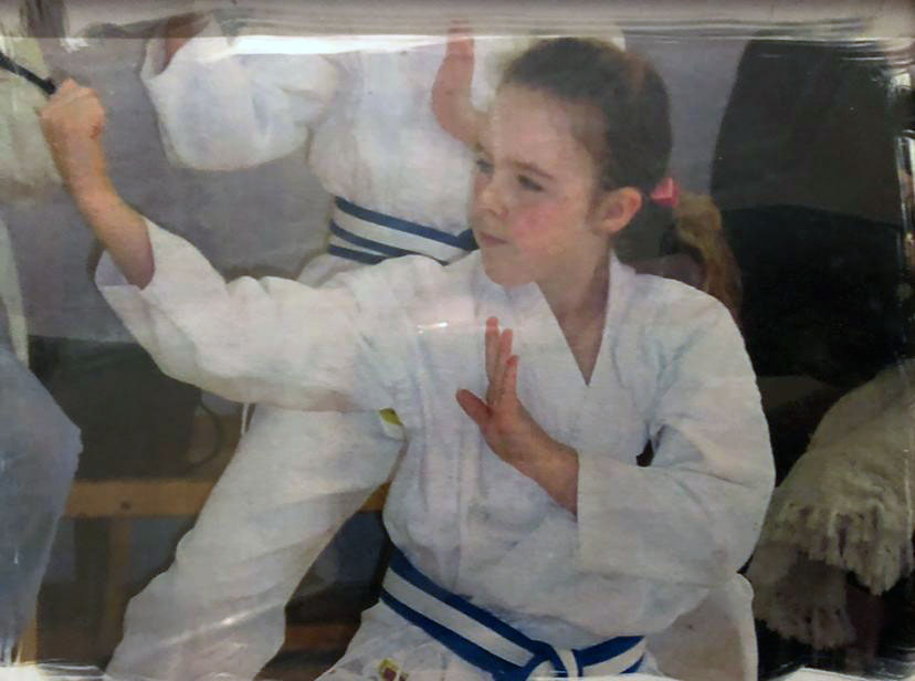 Kirstie Levell, young black belt in training. (Photo courtesy of Kirstie Levell)