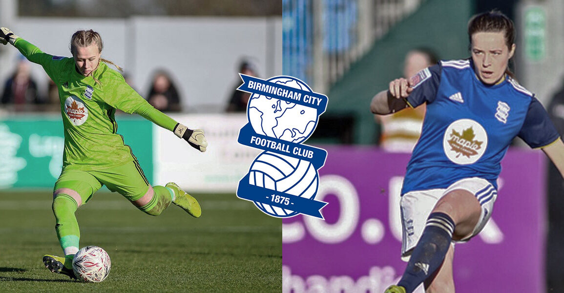 Hannah Hampton and Harriet Scott playing for Birmingham City. (Birmingham City)