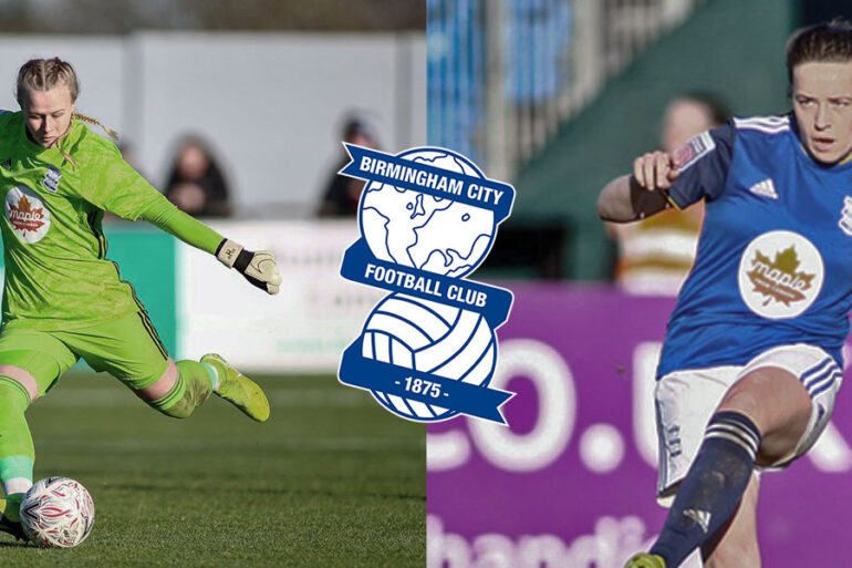 Hannah Hampton and Harriet Scott playing for Birmingham City. (Birmingham City)