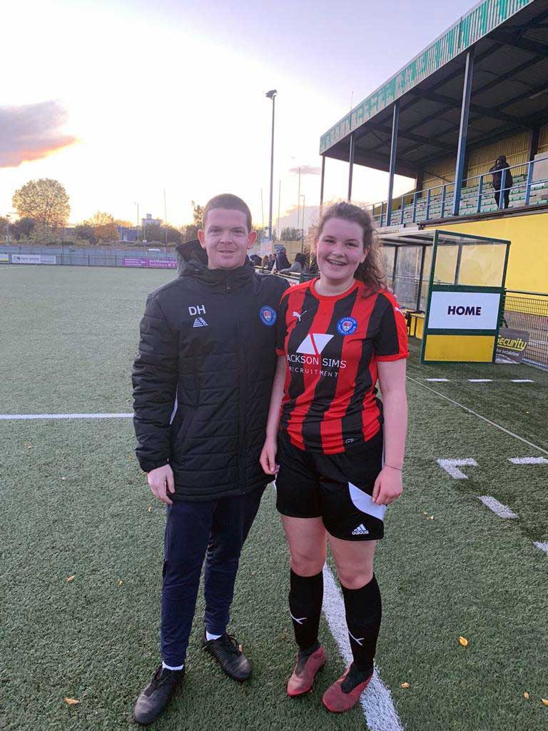 Head coach Danny Harrigan and Charlotte Stanton. (Actonians)
