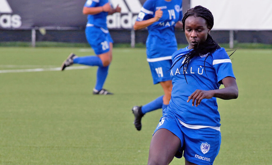 Karin Muya playing for San Marino Academy in Italy's Serie A. (Getty Images)