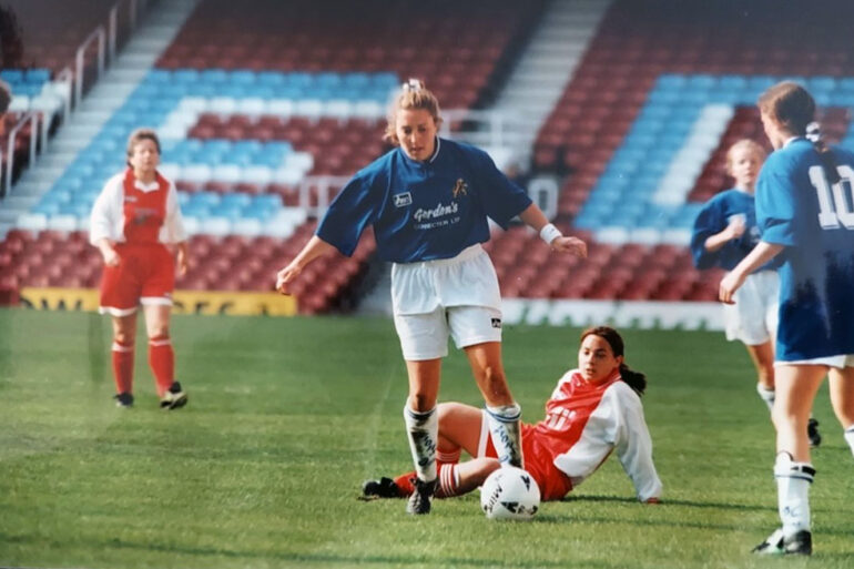 Tracy Osborn (Nelson) playing form Millwall Lionesses in 1997. (Tracy Osborn Nelson)