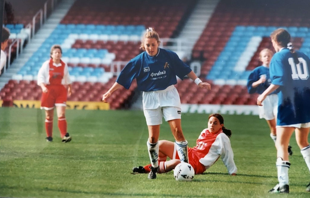 Tracy Osborn (Nelson) playing form Millwall Lionesses in 1997. (Tracy Osborn Nelson)