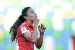 Malta's Haley Bugeja after scoring a hat trick against Georgia. (Malta FA)
