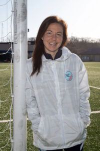 Rachel Corsie in a Kansas City NWSL windbreaker. (Kansas City NWSL)