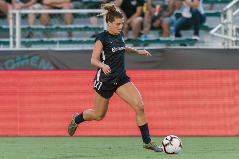 Defender Cari Roccaro playing for the North Carolina Courage. (North Carolina Courage)