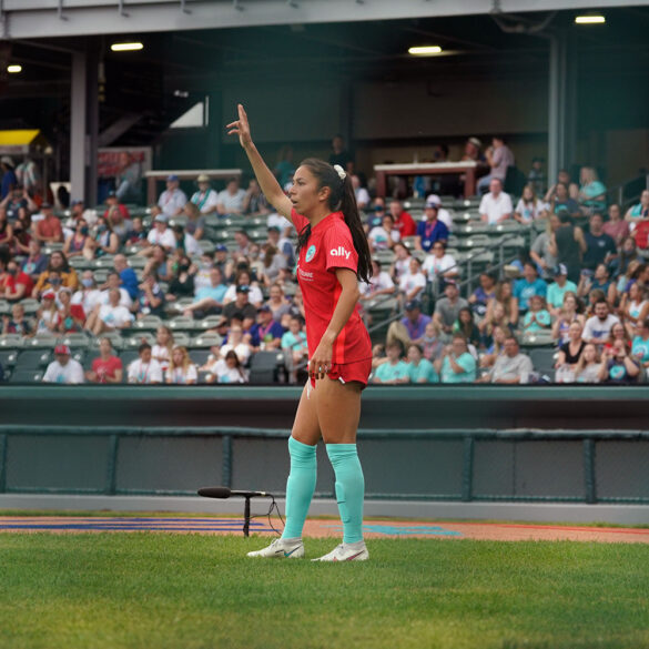 Victoria Pickett on the field for Kansas City. (Kansas City NWSL)