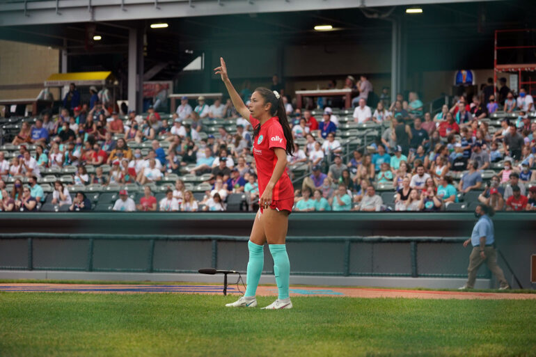 Victoria Pickett on the field for Kansas City. (Kansas City NWSL)