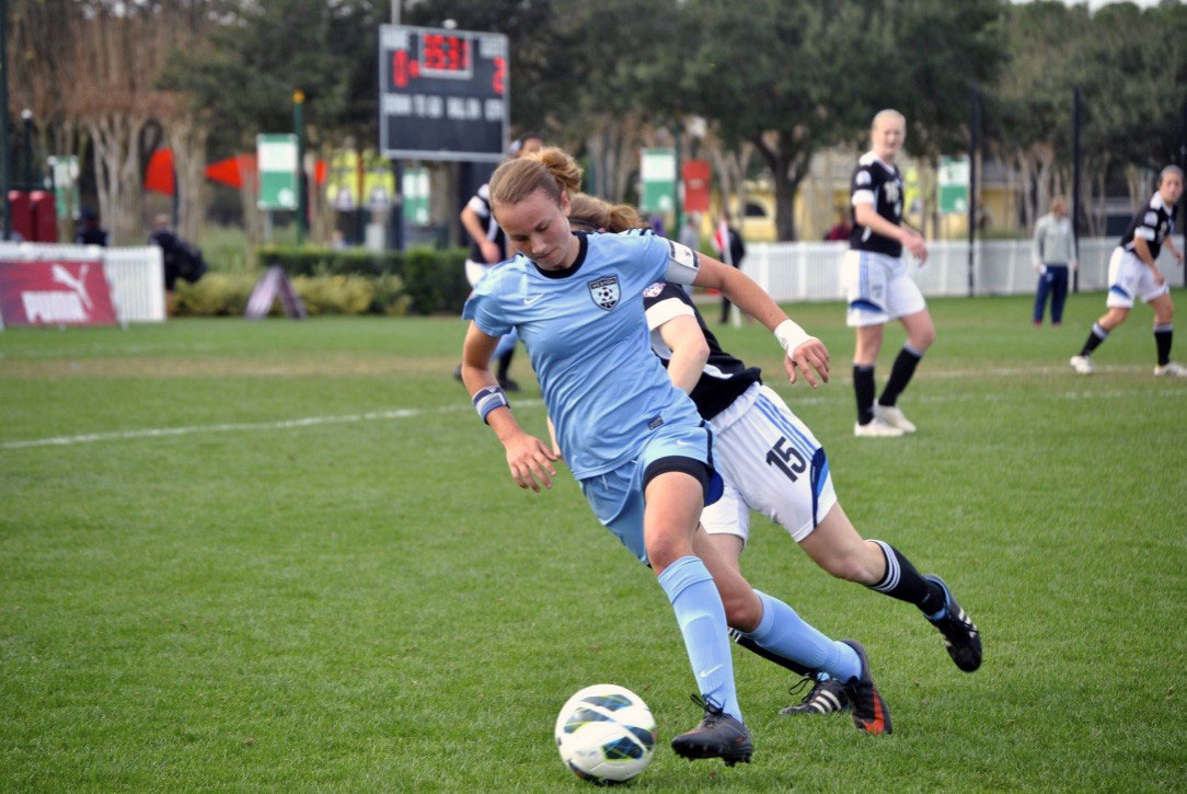 Martha Thomas playing for her youth club, Weston FC. (Thomas family)