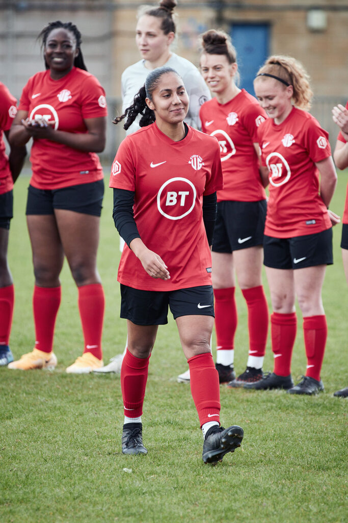 Koral Hazan, a contestant on season two of Ultimate Goal, training during the series. (BT Sport)