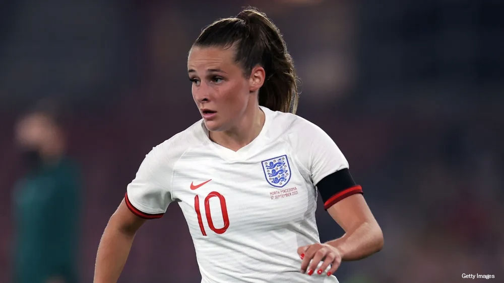 Ella Toone playing for England. (Getty Images.)