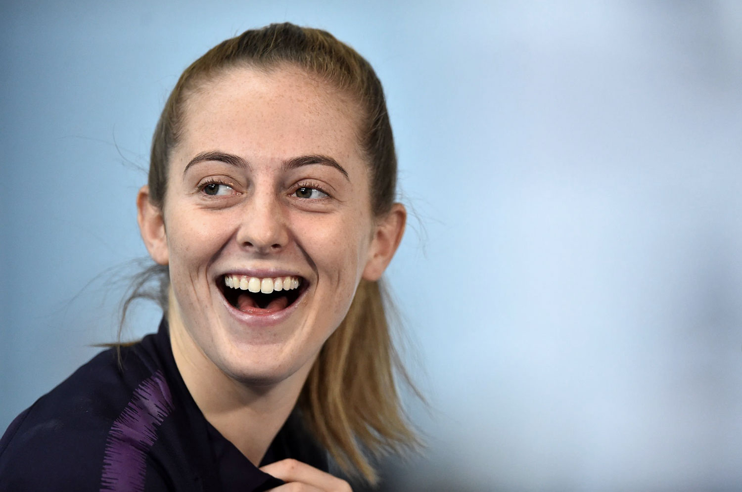 England's Keira Walsh reacts during a media session. (Getty Images)