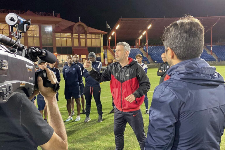 Pierre-Yves Bodineau coaching at the PSG Academy USA. (PSG Academy USA)