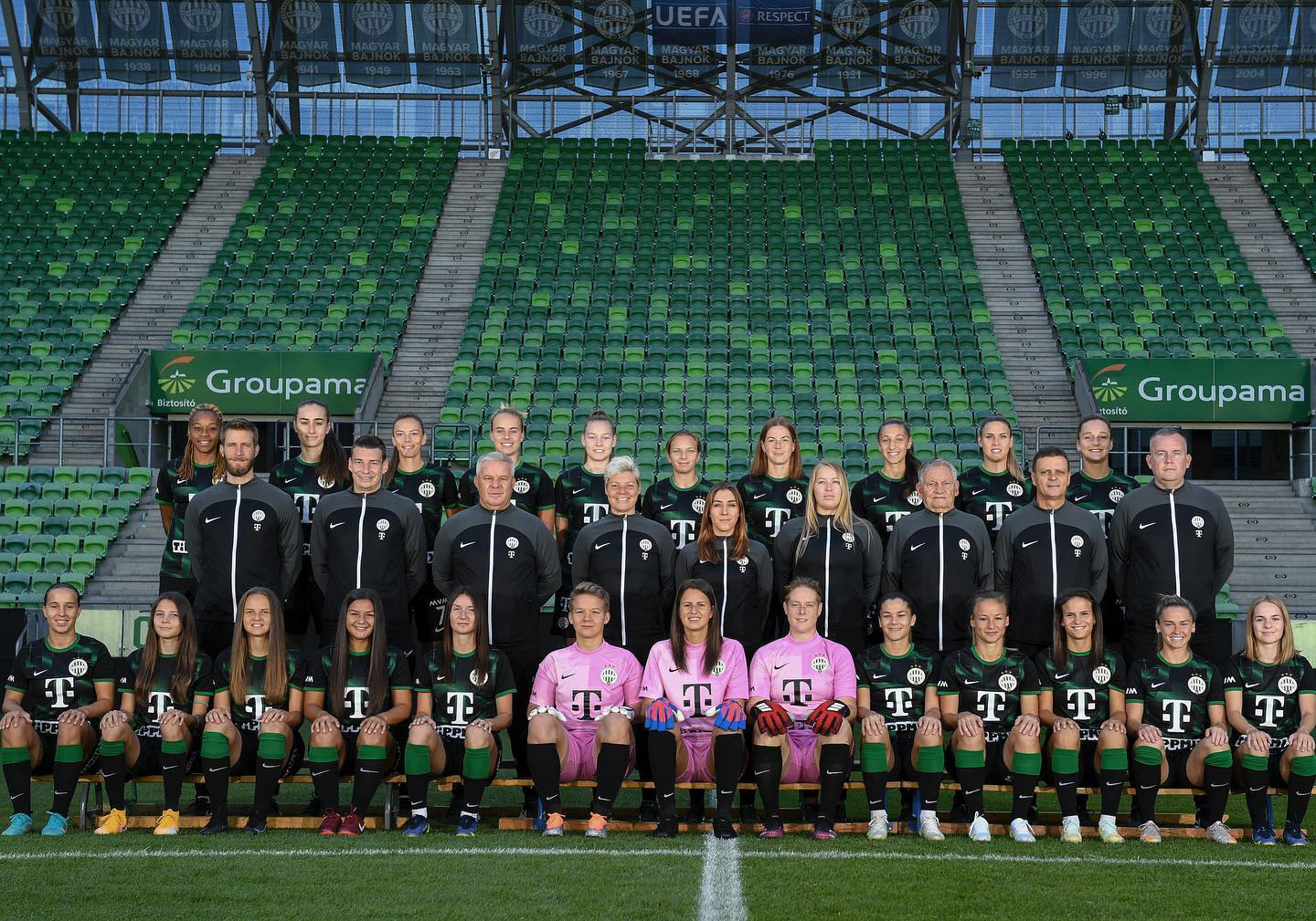 Ferencváros team for 2022 UEFA Women's Champions League qualifiers. (Ferencváros)