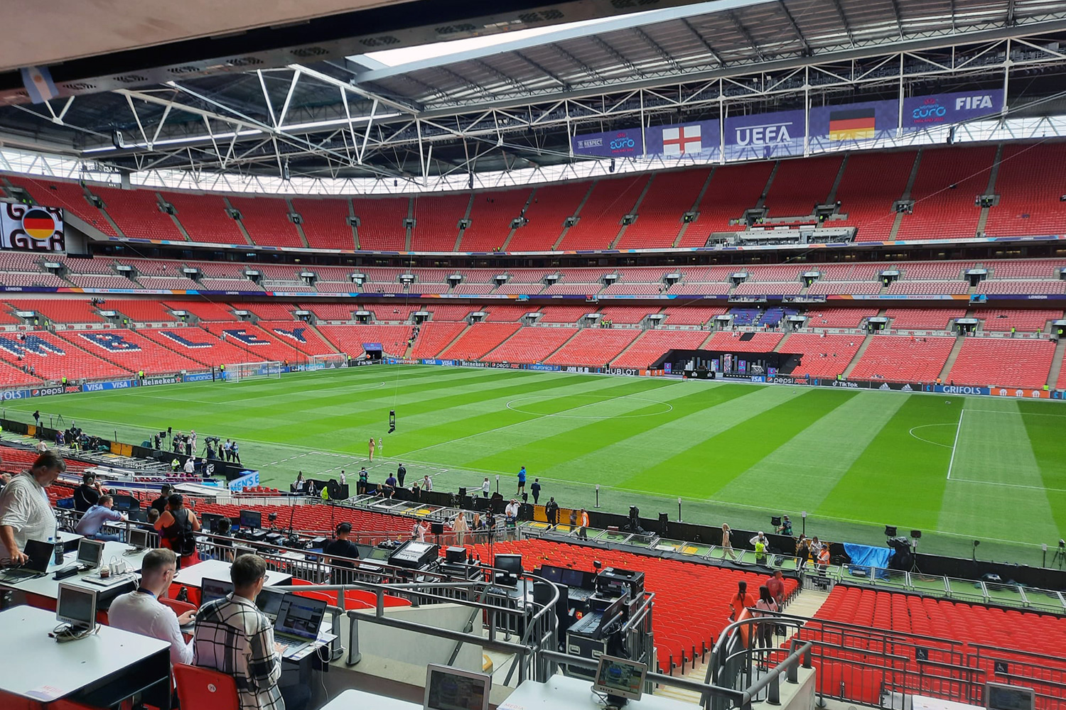 The view form Wembley Stadium's press box. (Richard Laverty)