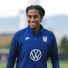 Naomi Girma training with the U-20 USWNT.