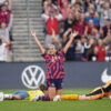 Sophia Smith celebrating against Colombia. (Brad Smith / ISI Photos / Getty Images)